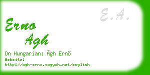 erno agh business card