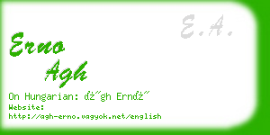 erno agh business card